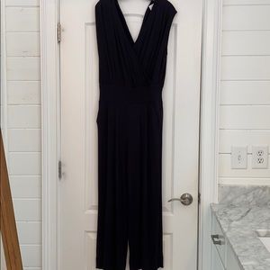 Black soft pants jumpsuit